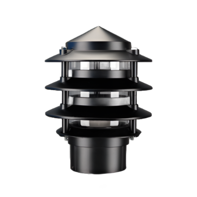 Domus BL-100 Three Tier Bollard Head Garden Light LED Bollard Beige / Black / Silver / Green / White / Spare Glass 240V IP44 - BL-100 - Domus Lighting