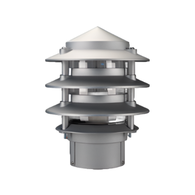 Domus BL-100 Three Tier Bollard Head Garden Light LED Bollard Beige / Black / Silver / Green / White / Spare Glass 240V IP44 - BL-100 - Domus Lighting