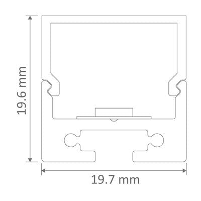 Domus BLOC-20 Surface Mounted LED Channel and Accessories Aluminium / Black / White - 22010, 22068, 22069 - Domus Lighting
