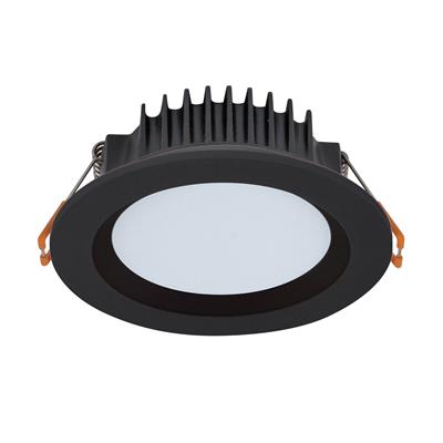 Domus BOOST-10 Round Recessed Dimmable LED Downlight Tri - Black 10W 240V IP54 - 20727 - Domus Lighting