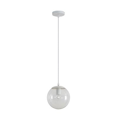 Domus Bubble-200 Clear Ball Interior Pendant Antique Brass / Black / Chrome / Rose Gold / Satin Brass / Satin Chrome / White 240V IP20 - BUBBLE -Domus Lighting