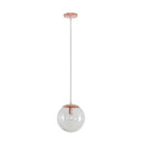 Domus Bubble-200 Clear Ball Interior Pendant Antique Brass / Black / Chrome / Rose Gold / Satin Brass / Satin Chrome / White 240V IP20 - BUBBLE -Domus Lighting