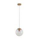 Domus Bubble-200 Clear Ball Interior Pendant Antique Brass / Black / Chrome / Rose Gold / Satin Brass / Satin Chrome / White 240V IP20 - BUBBLE -Domus Lighting