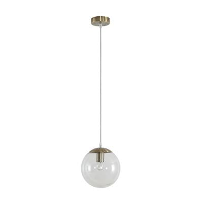 Domus Bubble-200 Clear Ball Interior Pendant Antique Brass / Black / Chrome / Rose Gold / Satin Brass / Satin Chrome / White 240V IP20 - BUBBLE -Domus Lighting