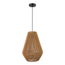 Domus Carter Large Paper Rope Interior Pendant Black / Natural 240V IP20 - 23144, 23145 - Domus Lighting