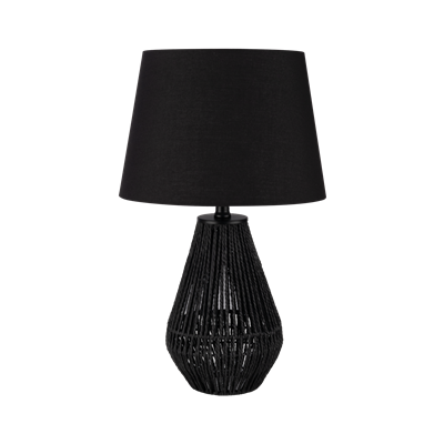 Domus Carter Paper Rope Table Lamp Black/ Natural 240V IP20 - 23146, 213147