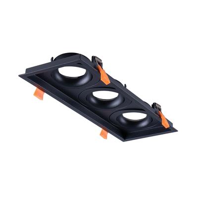 Domus Cell Frame S3 3-Light Slotter to suit LED Downlight 5CCT - White / Black - 27070, 27071 - Domus Lighting
