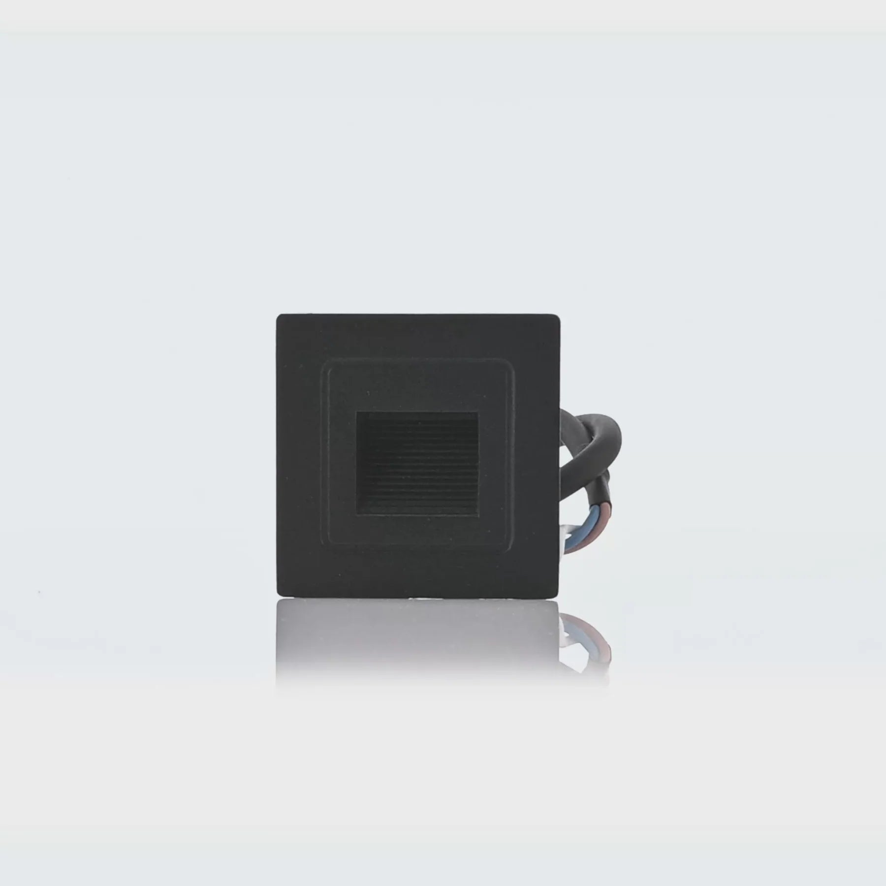 Havit Trin Small Square Recessed LED Exterior Step Lights Tri- Black 1W 12V IP54- HV3111T-BLK-12V