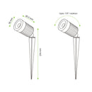 Azoogi Garden Spike Lights 2700K 6000K Black 12W 12/24V IP67 - GL003, GL004