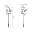 Azoogi Garden Spike Lights 3000K 6000K Black 3W 12/24V IP67 - GL005, GL006