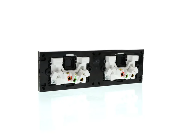 Clipsal Quad Power Point, Saturn Zen, Horizontal Mount Black/ White 250V- Z4025H2-ZB, Z4025H2-ZW