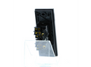 Clipsal Push Button Architrave Switch, Saturn Zen, LED Architrave, 2 Gang, Black/ White 250V- Z4062AL-ZB
