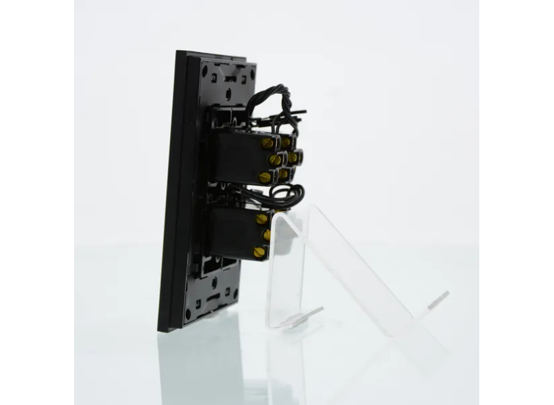 Clipsal Push Button Switch, Saturn Zen, LED 4 Gang Black/ White 250V- Z4064PBL-ZB, Z4064PBL-ZW