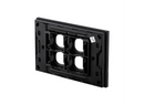 Clipsal Grid and Cover, Saturn Zen, 4 Gang Black- Z4034VH-ZB