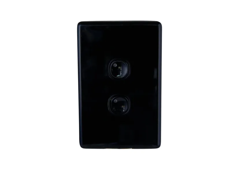 Clipsal C2000 Series C-Bus Plastic Plate Wall Switches Classic , 2 Button Clipsal Products White / Black 15-36V - C5032NL-WE, C5032NL-BK