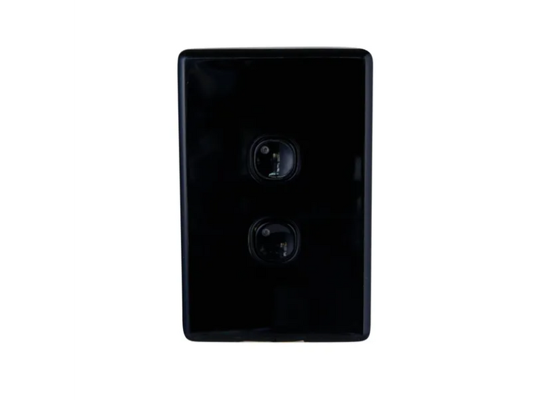 Clipsal C2000 Series C-Bus Plastic Plate Wall Switches Classic , 2 Button Clipsal Products White / Black 15-36V - C5032NL-WE, C5032NL-BK