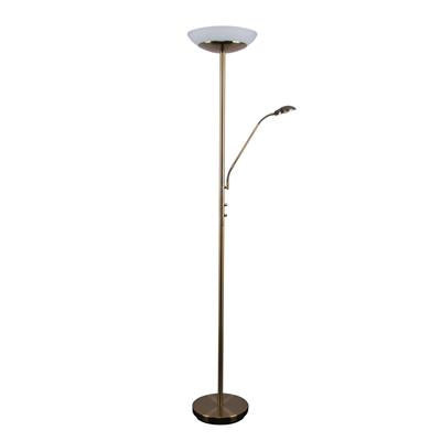 Domus EDEN-FL Dimmable M&C Floor Lamp 3000K Antique Brass/ Black/ Satin Chrome 240V IP20 - 22500, 22501, 22502