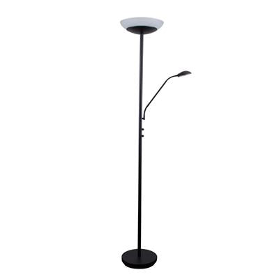 Domus EDEN-FL Dimmable M&C Floor Lamp 3000K Antique Brass/ Black/ Satin Chrome 240V IP20 - 22500, 22501, 22502