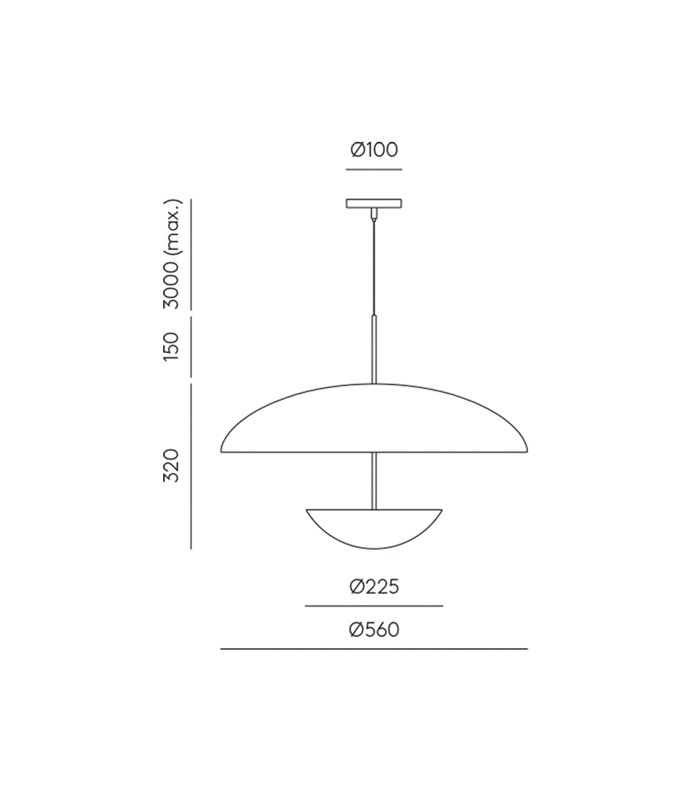 Aromas Ella Interior Pendants 3000K Matte Black/ Matte Brass 9W - ARO.C1158/NEG, ARO.C1158/ORO