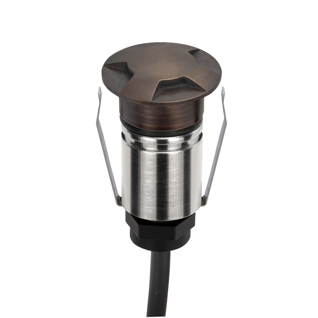 Domus EMIT 36° Inground Up Lights and Deck Lights RGBW Antique Brass 1W 24V IP67- EMIT