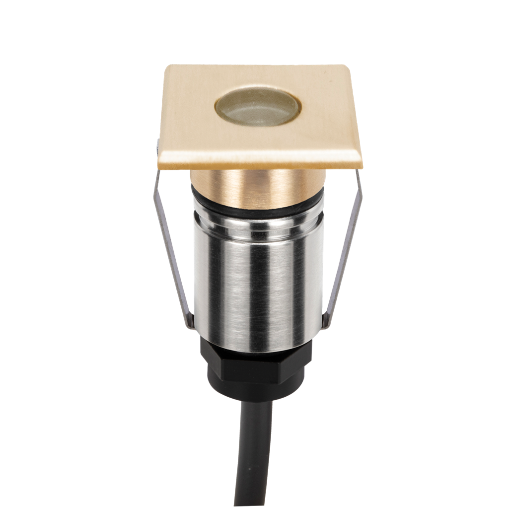 Domus EMIT 36° Inground Up Lights and Deck Lights RGBW Brushed Brass 1W 24V IP67- EMIT
