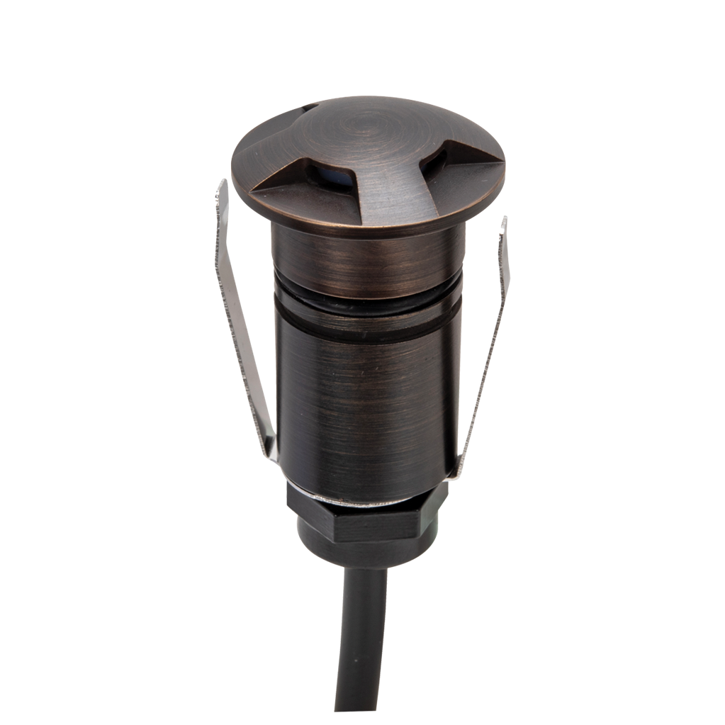 Domus EMIT 25° Inground Up Lights and Deck Lights Tri- Antique Brass 1W 12/24V IP67- EMIT