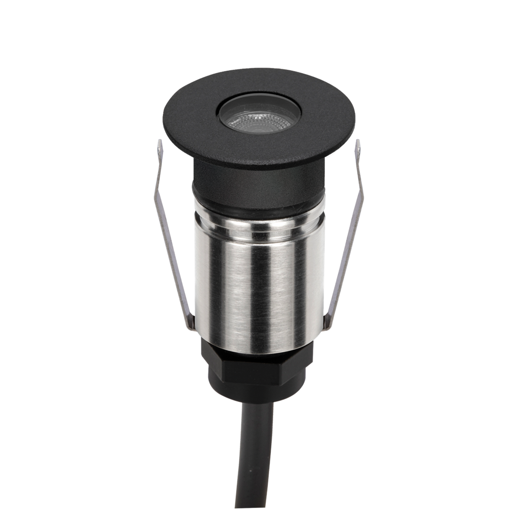 Domus EMIT 36° Inground Up Lights and Deck Lights Tri- Black 1W 12/24V IP67- EMIT