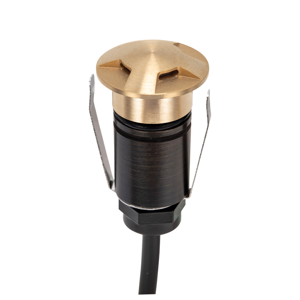 Domus EMIT 36° Inground Up Lights and Deck Lights Tri- Brass 1W 12/24V IP67- EMIT