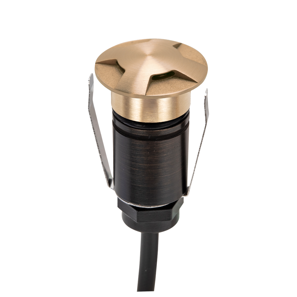 Domus EMIT 36° Inground Up Lights and Deck Lights Tri- Brass 1W 12/24V IP67- EMIT