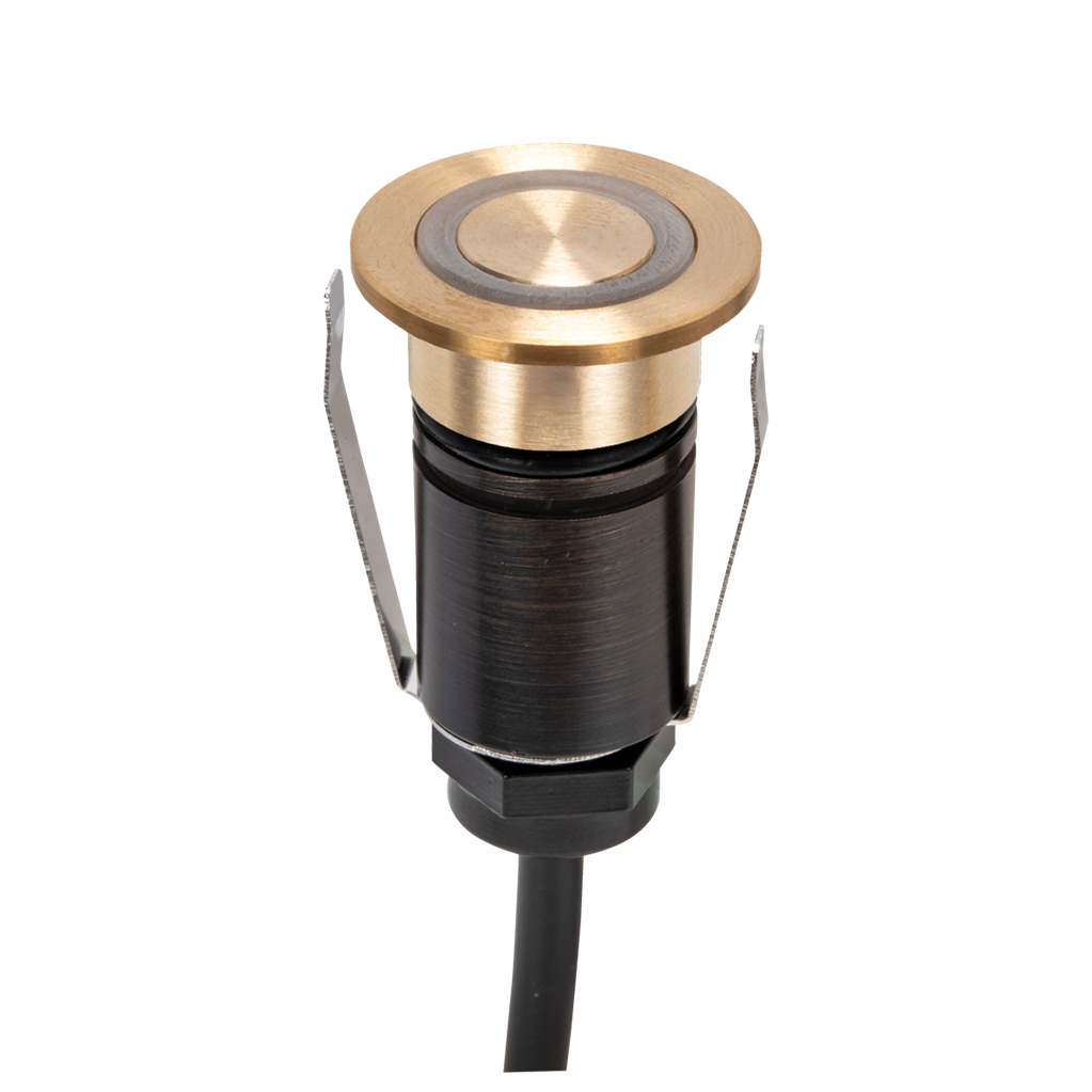 Domus EMIT 36° Inground Up Lights and Deck Lights Tri- Brass 1W 12/24V IP67- EMIT