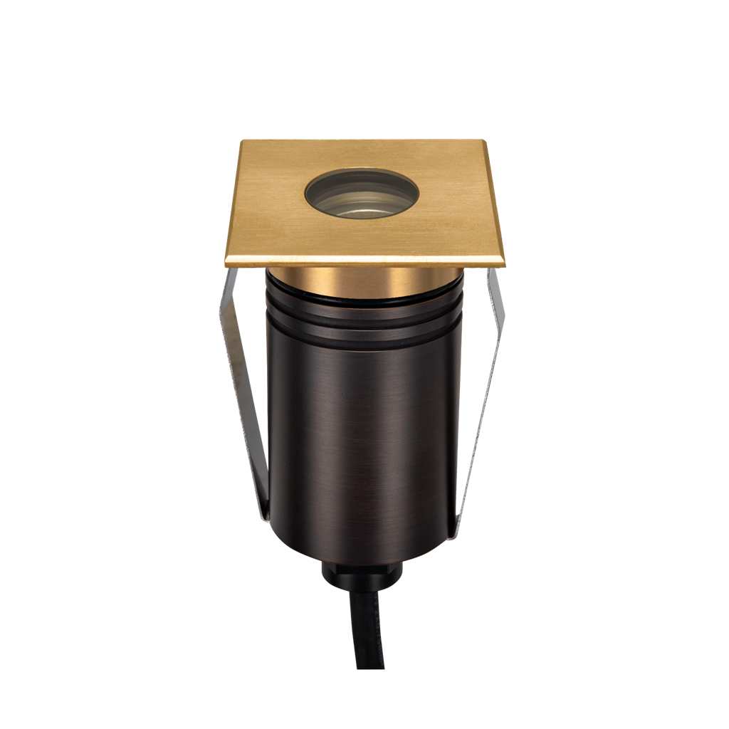 Domus EMIT 36° Inground Up Lights and Deck Lights Tri- Brushed Brass 2.5W 12/24V IP67- EMIT