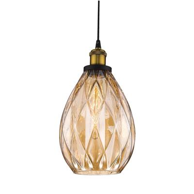 Domus Evelyn Glass Interior Pendant Amber / Clear / Grey 240V IP20 - 31350, 31351, 31352 -Domus Lighting