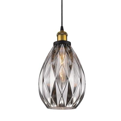 Domus Evelyn Glass Interior Pendant Amber / Clear / Grey 240V IP20 - 31350, 31351, 31352 -Domus Lighting