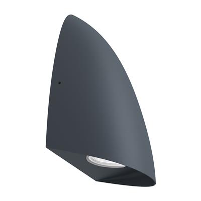 Domus Finn-8 Fin Shape Dimmable Exterior Wall Lights Tri - Black / Dark Grey / White 8W 240V IP65 - 22655, 22656, 22657 - Domus Lighting