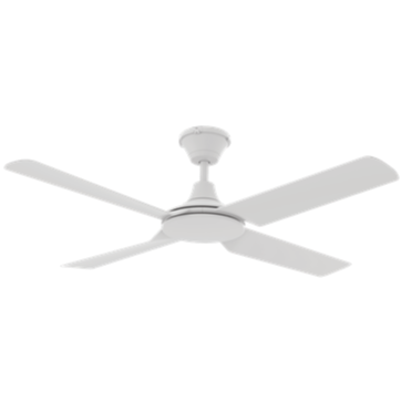 Domus Fresco 4 Blade 52in. Ceiling Fan Tri - Black / White 26W 240V IP66 - 60080, 60081 - Domus Lighting