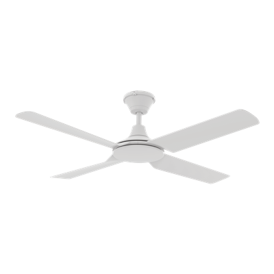 Domus Fresco 4 Blade 52in. Ceiling Fan Tri - Black / White 26W 240V IP66 - 60080, 60081 - Domus Lighting