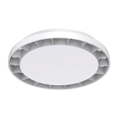 (Clearance) Gear-350 240V 24W Tricolour LED Dimmable IP54 Oyster Ceiling Light - White