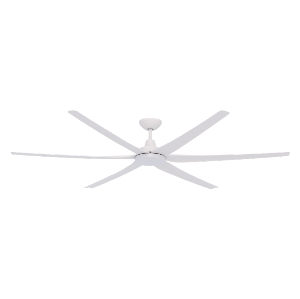 Domus GLIDE-80 6-Blade Ceiling Fan Tri- White/ Black 55W 240V - 60157, 60156