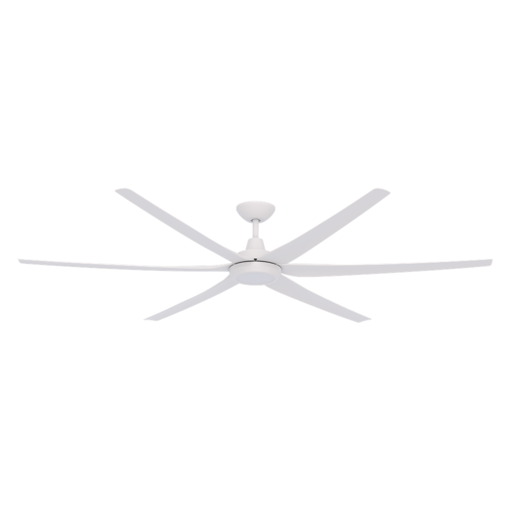 Domus GLIDE-80 6-Blade Ceiling Fan Tri- White/ Black 55W 240V - 60157, 60156