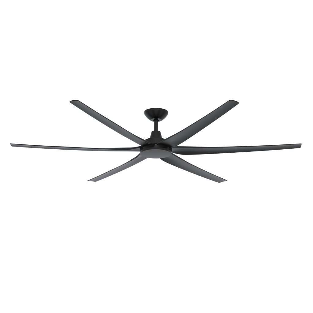 Domus GLIDE-80 6-Blade Ceiling Fan Tri- White/ Black 55W 240V - 60157, 60156