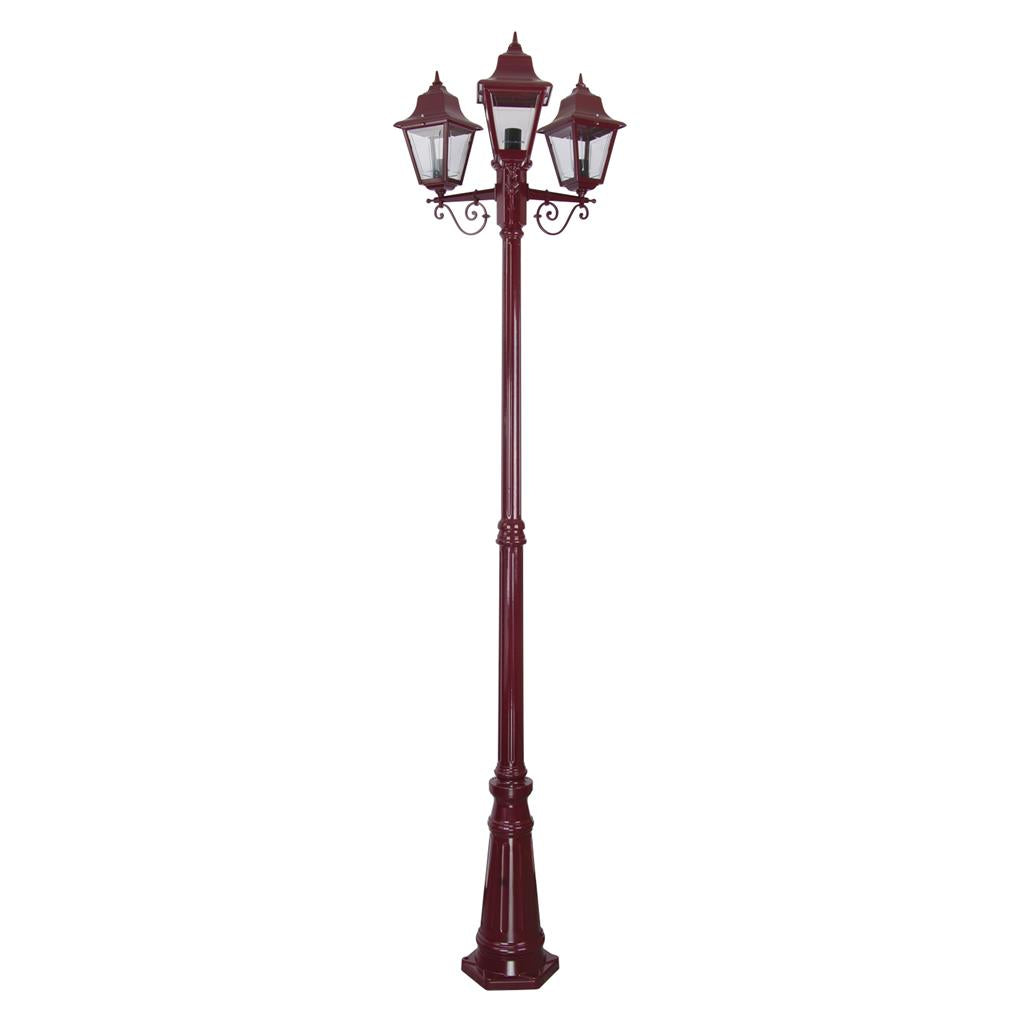 Domus PARIS 3LT 2.45M POSTLIGHT LED Flood Lights Beige/ Burgundy/ Black/ Green/ White IP43- PARIS