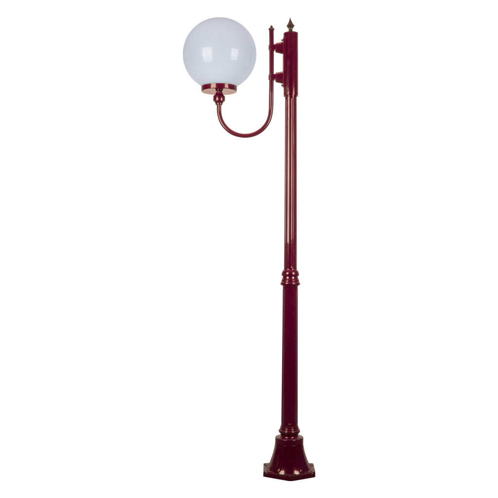 Domus LISBON 1LT 1.94M 300mm Opal Post Light Beige/ Black/ Burgundy/ Green/ White IP43 - 15704, 15705, 15706, 15707, 15709