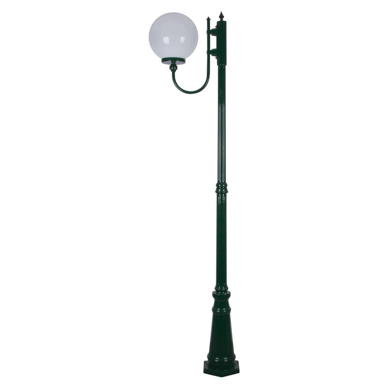 Domus LISBON 1LT 2.29M 300mm Opal Post LED Flood Light Beige / Black / Burgundy / Green / White IP43 - 15728, 15729, 15730, 157331, 15733 - Domus Lighting