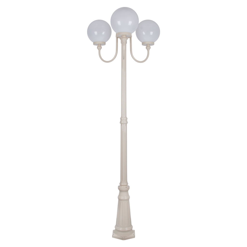 Domus LISBON 3LT 2.54M 300mm Opal Post Light Beige/ Burgundy/ Black/ White/ Green IP43 - 15752, 15753, 15754, 15755, 15757