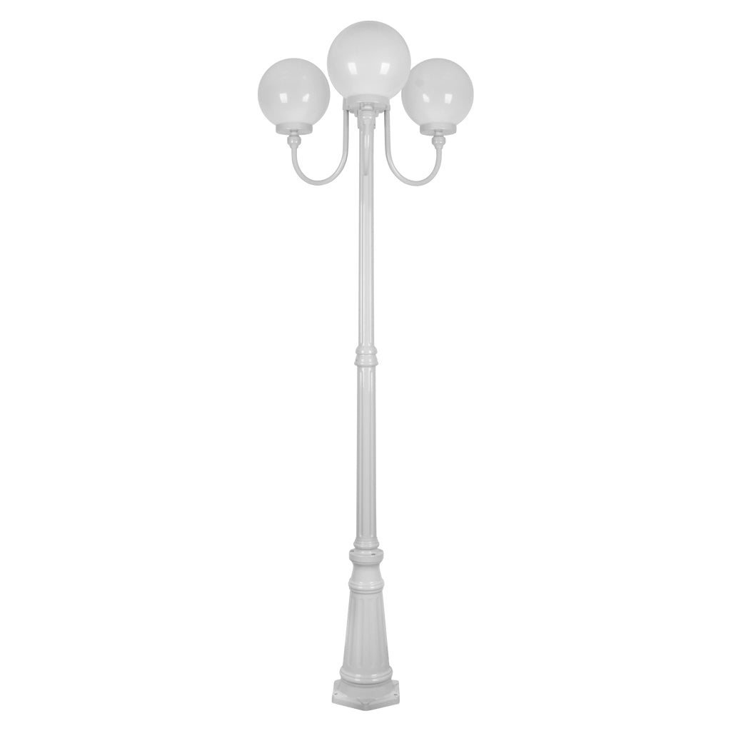 Domus LISBON 3LT 2.54M 300mm Opal Post Light Beige/ Burgundy/ Black/ White/ Green IP43 - 15752, 15753, 15754, 15755, 15757