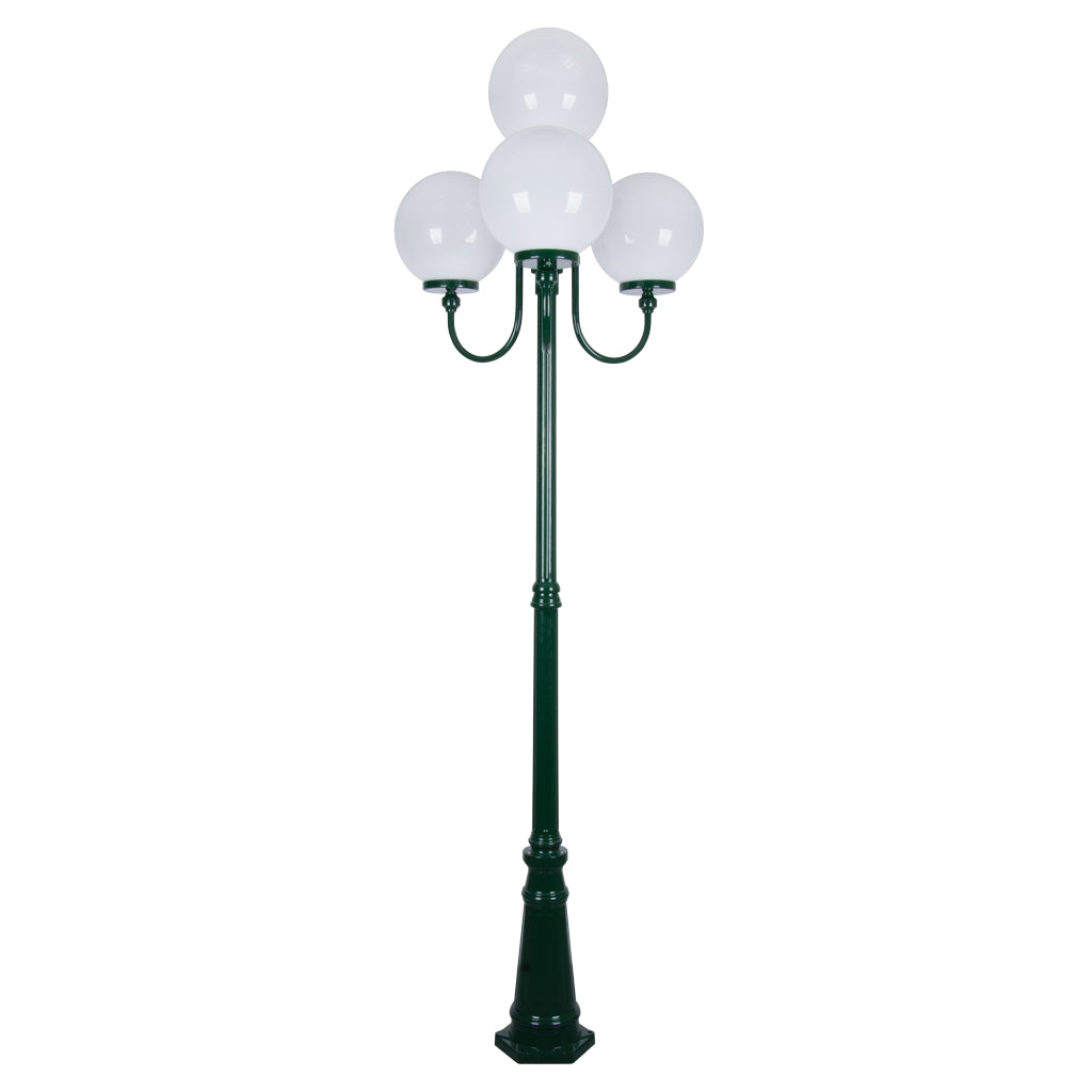 Domus LISBON 4LT 2.54M 300mm Opal Post Light Beige/ Burgundy/ White/ Black/ Green IP43 - 15776, 15777, 15778, 15779, 15781