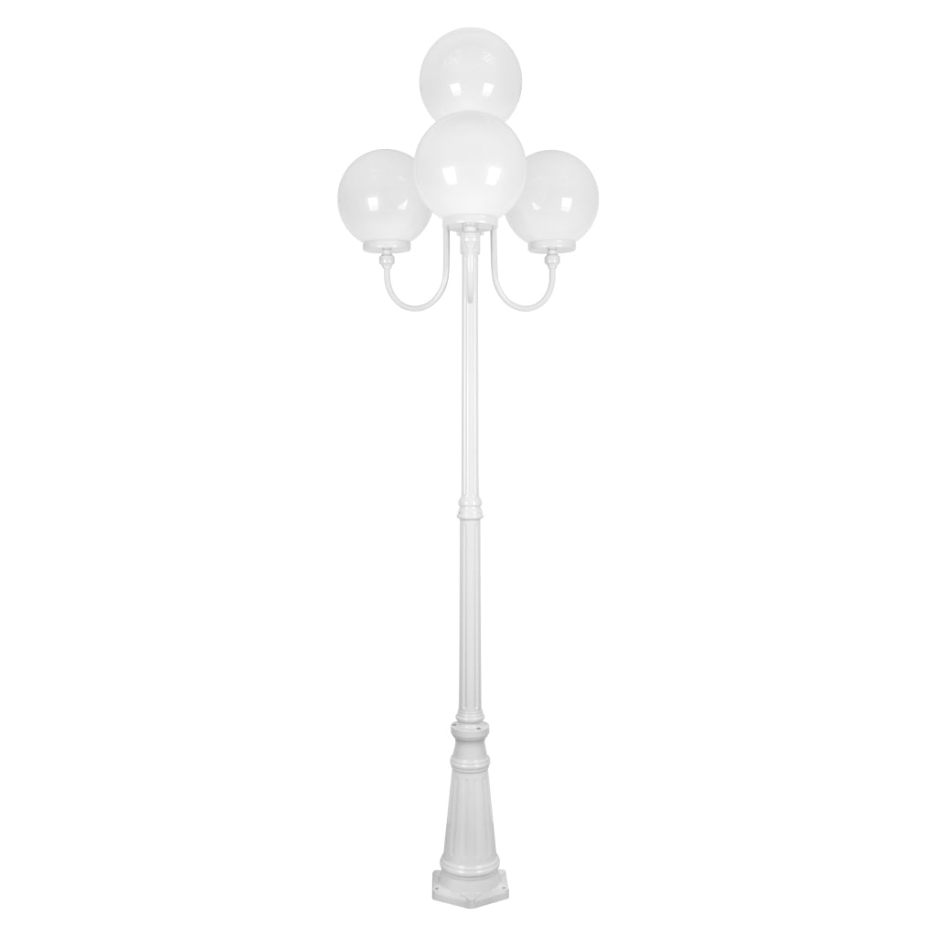 Domus LISBON 4LT 2.54M 300mm Opal Post Light Beige/ Burgundy/ White/ Black/ Green IP43 - 15776, 15777, 15778, 15779, 15781