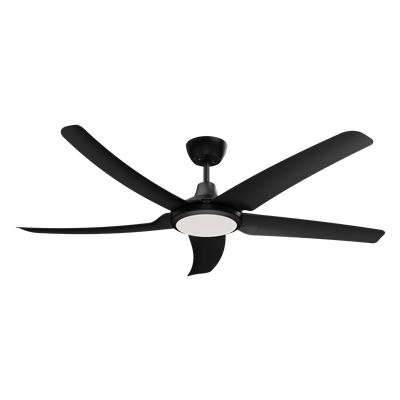 Domus Hover 5 Blade 56in. with Dimmable LED Light Ceiling Fan Tri- Black/ White 26W 240V - 60070, 60071