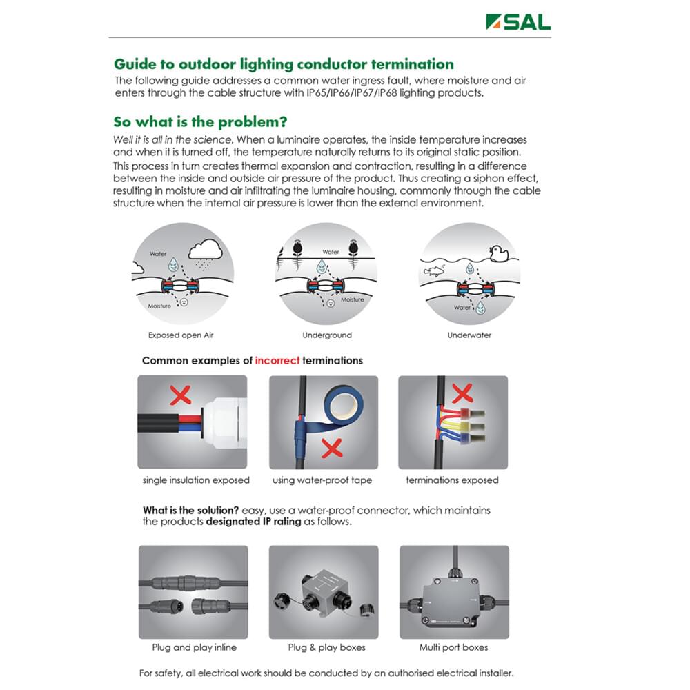 SAL GEO S9343 Garden Step and Up Lights 3000K 4000K Stainless Steel 13W 240V IP68 - S9343WW, S9343CW - SAL Lighting