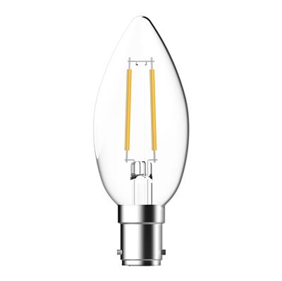 Domus Candle Dimmable B15 Filament Lamps and Globes 2700K 6500K Clear 4.8W 240V IP20 - 65922, 65923 - Domus Lighting